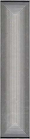 Roma Elegance Collection Area Rug -  Pantheon Runner Black and White  lifestyle 19