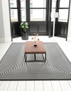 Roma Elegance Collection Area Rug -  Pantheon Rectangle Black and White  lifestyle 2
