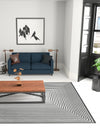 Roma Elegance Collection Area Rug -  Pantheon Rectangle Black and White  lifestyle 3