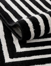 Roma Elegance Collection Area Rug -  Pantheon Rectangle Black and White  lifestyle 6