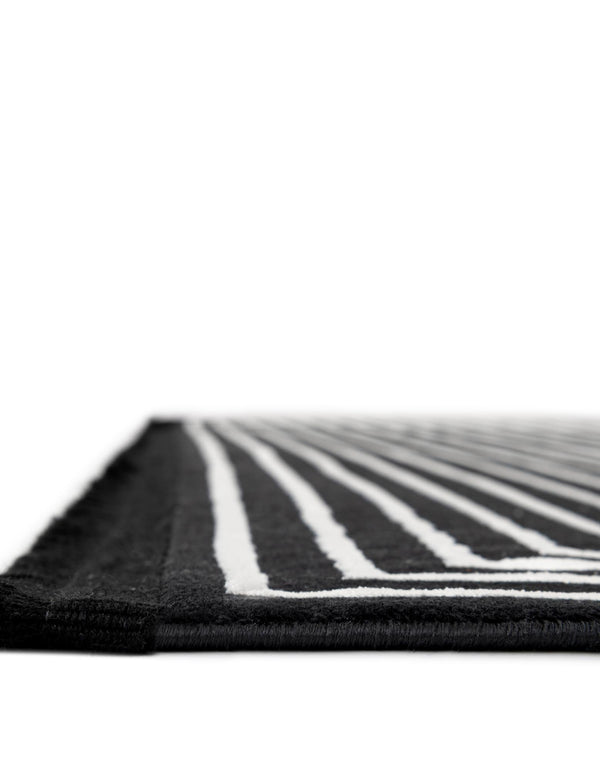 Roma Elegance Collection Area Rug -  Pantheon Rectangle Black and White  lifestyle 7