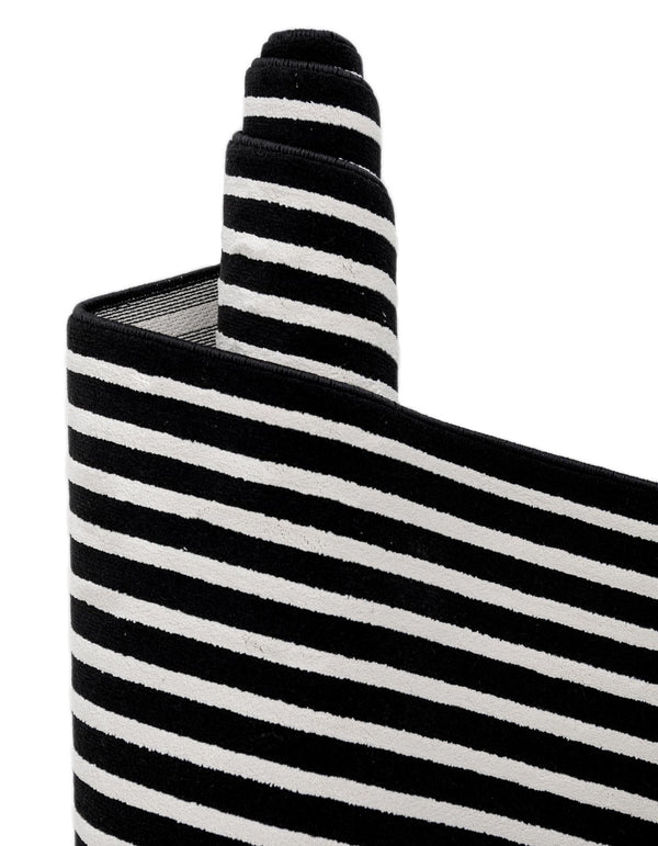 Roma Elegance Collection Area Rug -  Pantheon Rectangle Black and White  lifestyle 11