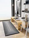 Roma Elegance Collection Area Rug -  Pantheon Runner Black and White  lifestyle 23