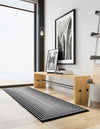 Roma Elegance Collection Area Rug -  Pantheon Runner Black and White  lifestyle 25