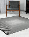 Roma Elegance Collection Area Rug -  Pantheon Square Black and White  lifestyle 22