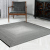 Roma Elegance Collection Area Rug -  Pantheon Square Black and White  lifestyle 48