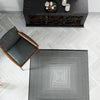 Roma Elegance Collection Area Rug -  Pantheon Square Black and White  lifestyle 50