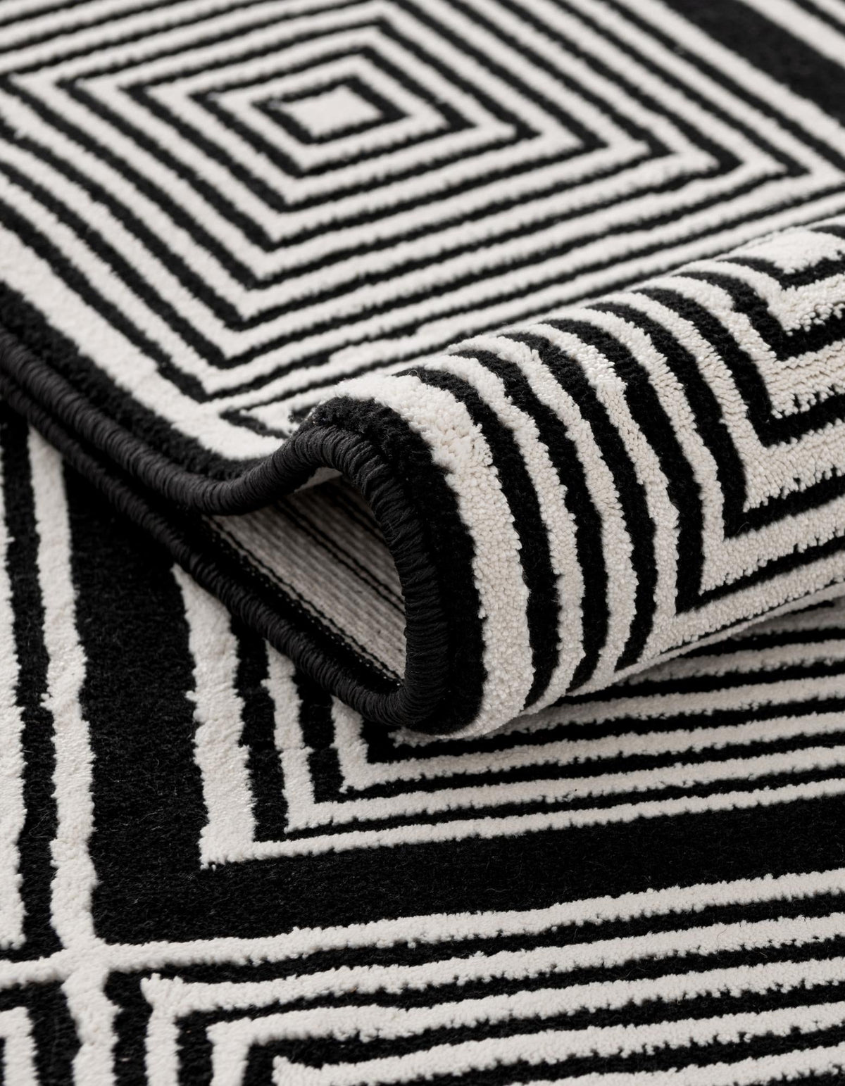 Roma Elegance Collection Area Rug -  Trastevere Rectangle Black and White  lifestyle 13