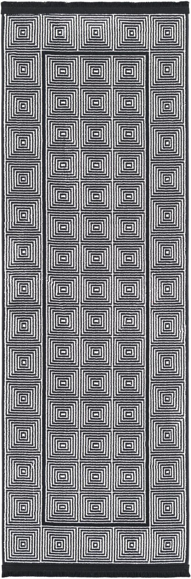 Roma Elegance Collection Area Rug -  Trastevere Runner Black and White  lifestyle 26