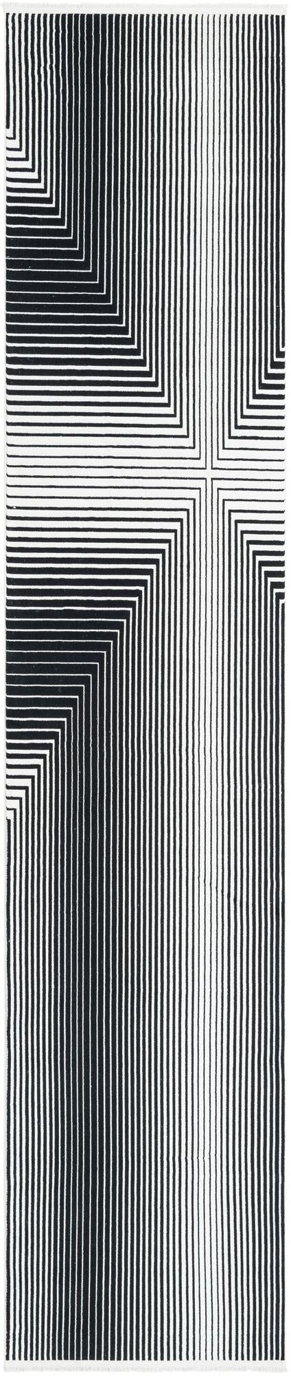 Roma Elegance Collection Area Rug -  Palatino Runner Black and White  lifestyle 16