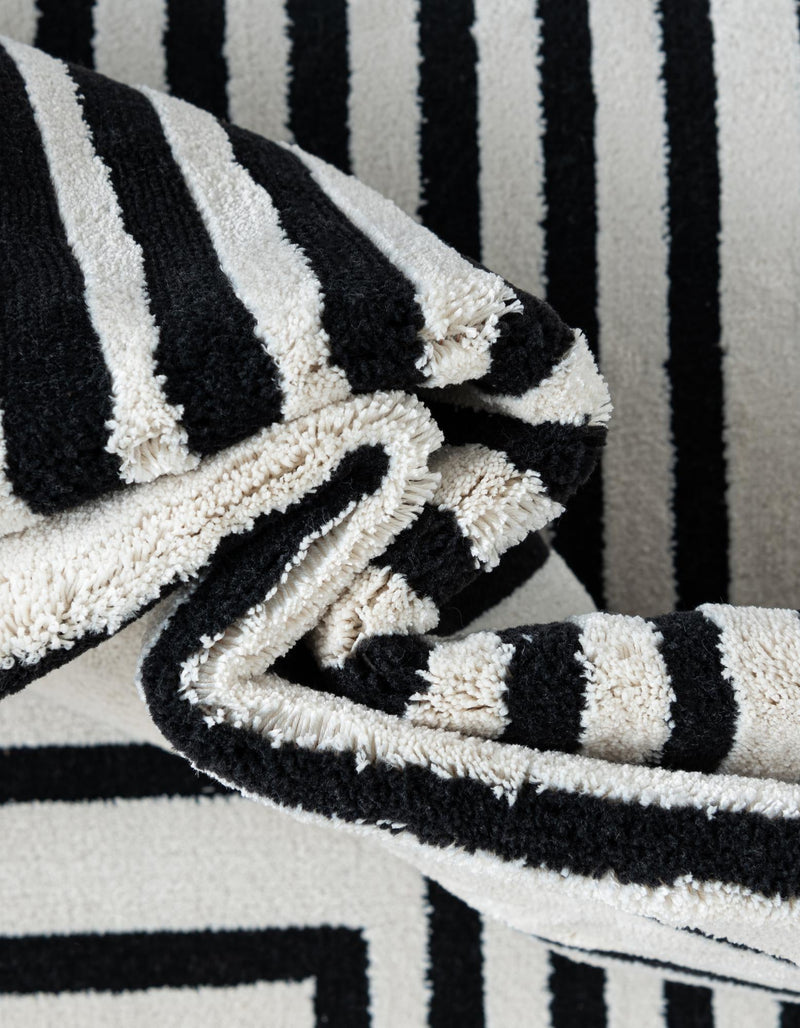Roma Elegance Collection Area Rug -  Palatino Rectangle Black and White  lifestyle 8