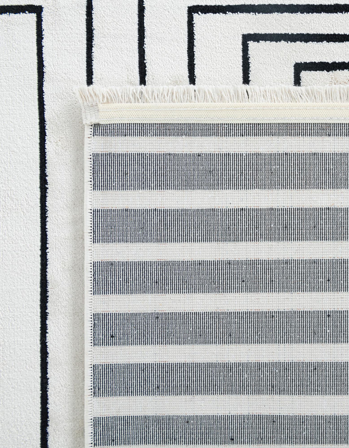 Roma Elegance Collection Area Rug -  Palatino Rectangle Black and White  lifestyle 9