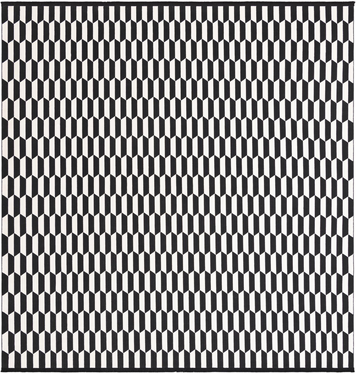 Roma Elegance Collection Area Rug -  Trevi Square Black and White  lifestyle 18
