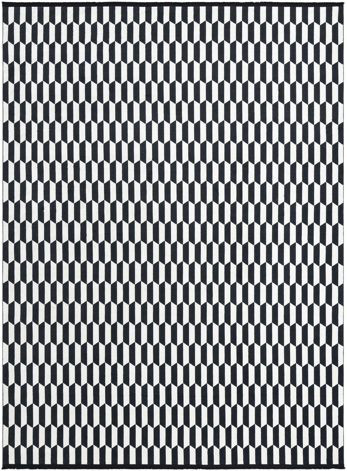 Roma Elegance Collection Area Rug -  Trevi Rectangle Black and White Main