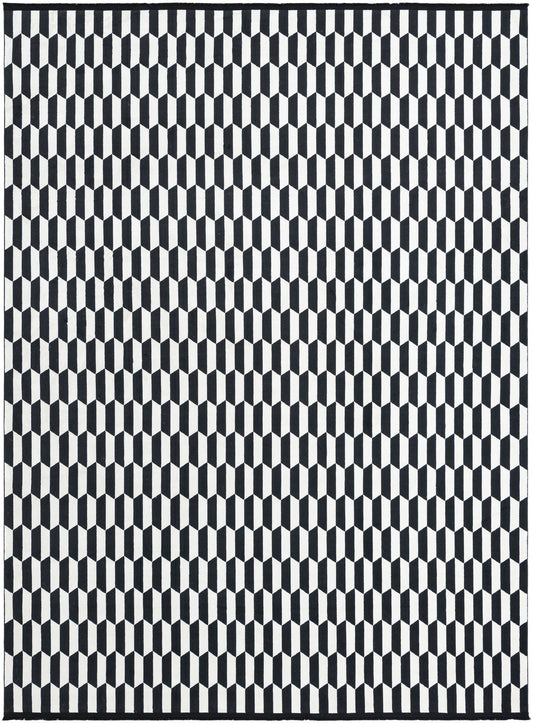 Roma Elegance Collection Area Rug -  Trevi Rectangle Black and White Main
