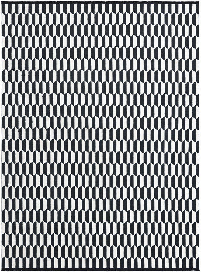 Roma Elegance Collection Area Rug -  Trevi Rectangle Black and White Main