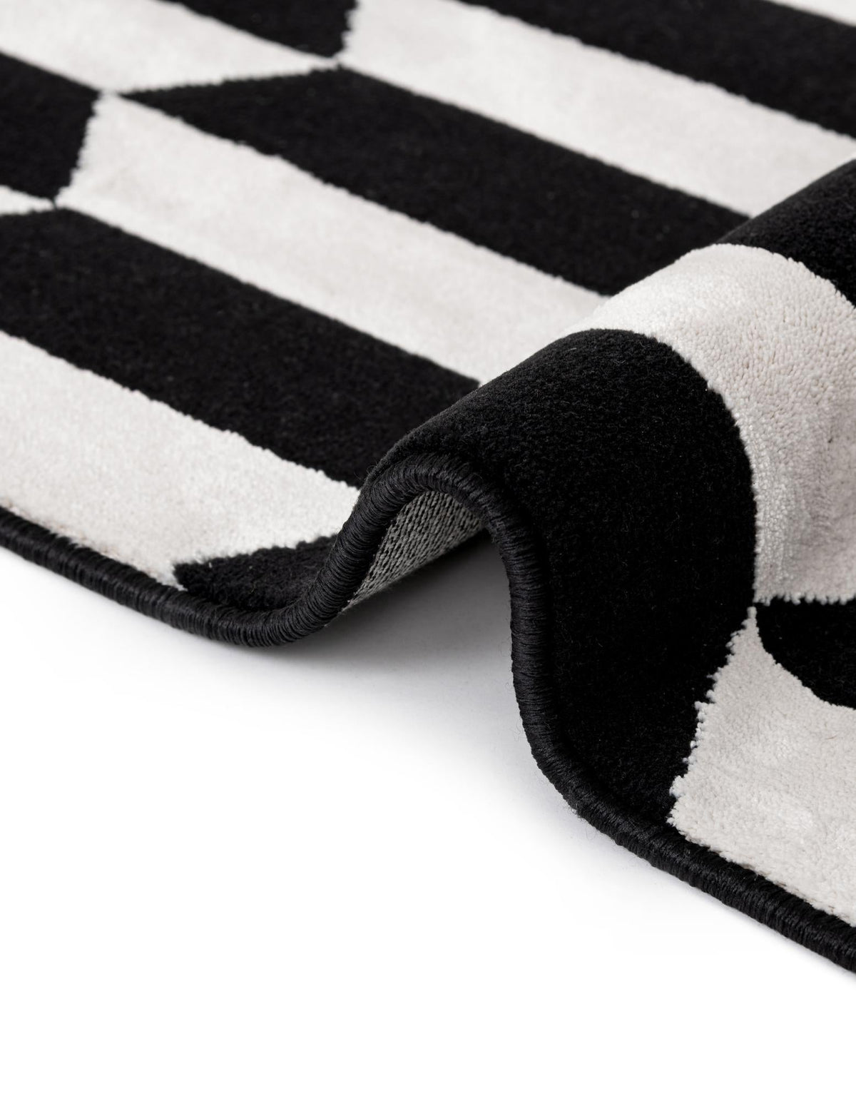 Roma Elegance Collection Area Rug -  Trevi Rectangle Black and White  lifestyle 10