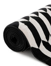 Roma Elegance Collection Area Rug -  Trevi Rectangle Black and White  lifestyle 12
