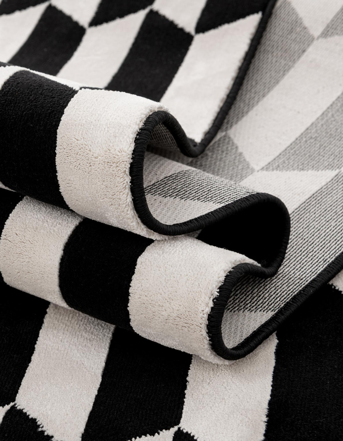 Roma Elegance Collection Area Rug -  Trevi Rectangle Black and White  lifestyle 13
