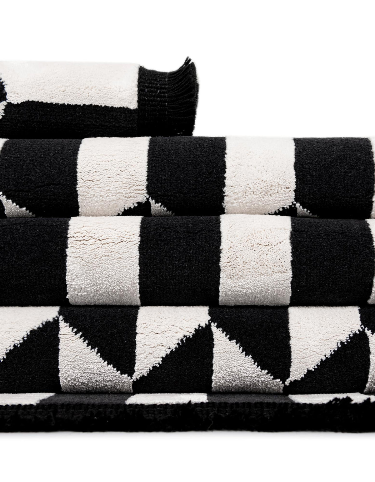Roma Elegance Collection Area Rug -  Trevi Rectangle Black and White  lifestyle 14