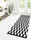 Roma Elegance Collection Area Rug -  Trevi Runner Black and White  lifestyle 21