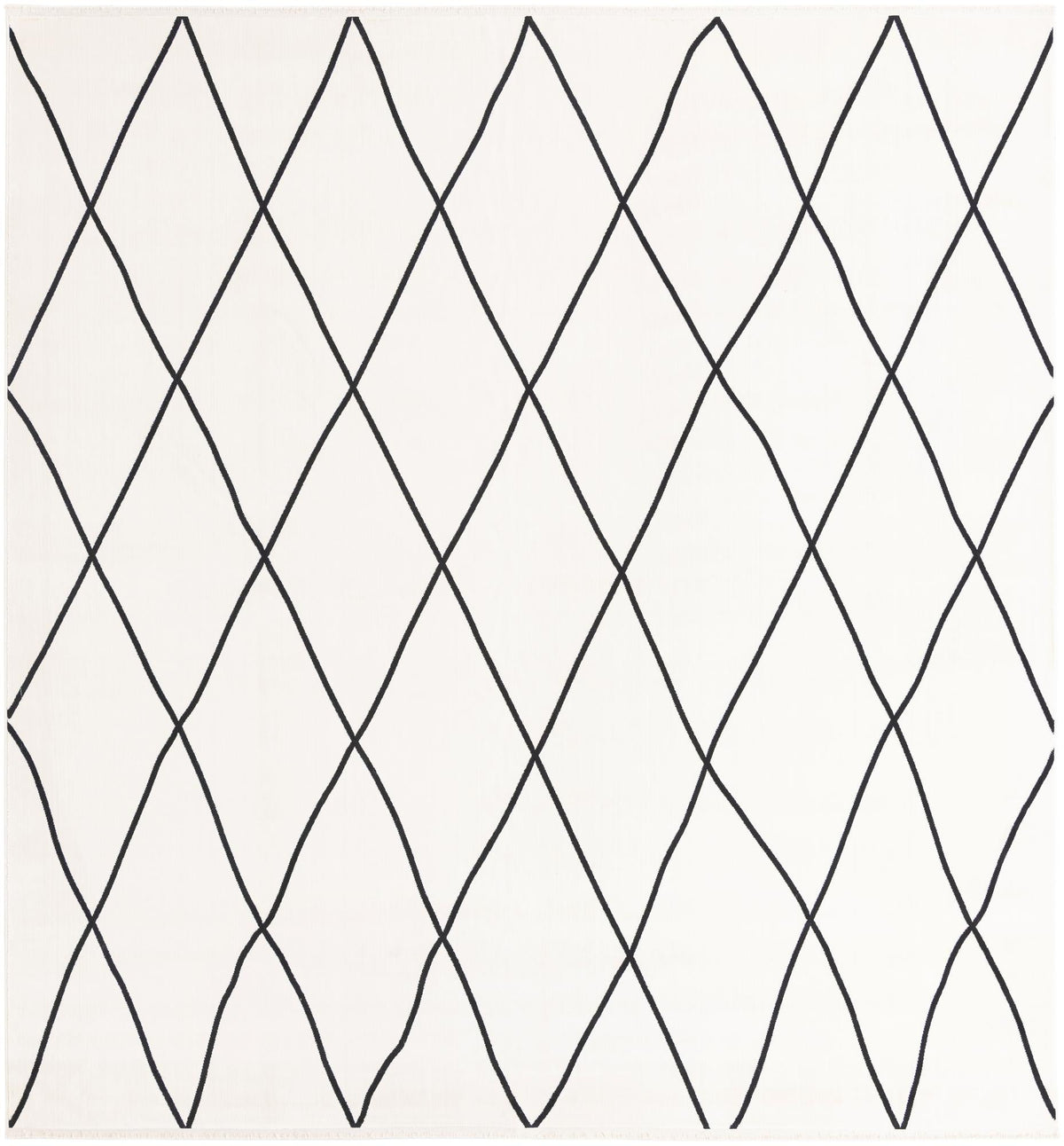 Roma Elegance Collection Area Rug -  Piazza Square Black and White  lifestyle 20