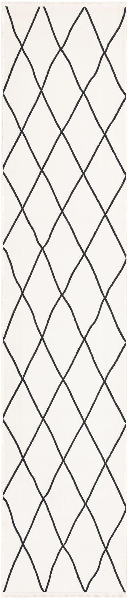 Roma Elegance Collection Area Rug -  Piazza Runner Black and White  lifestyle 19
