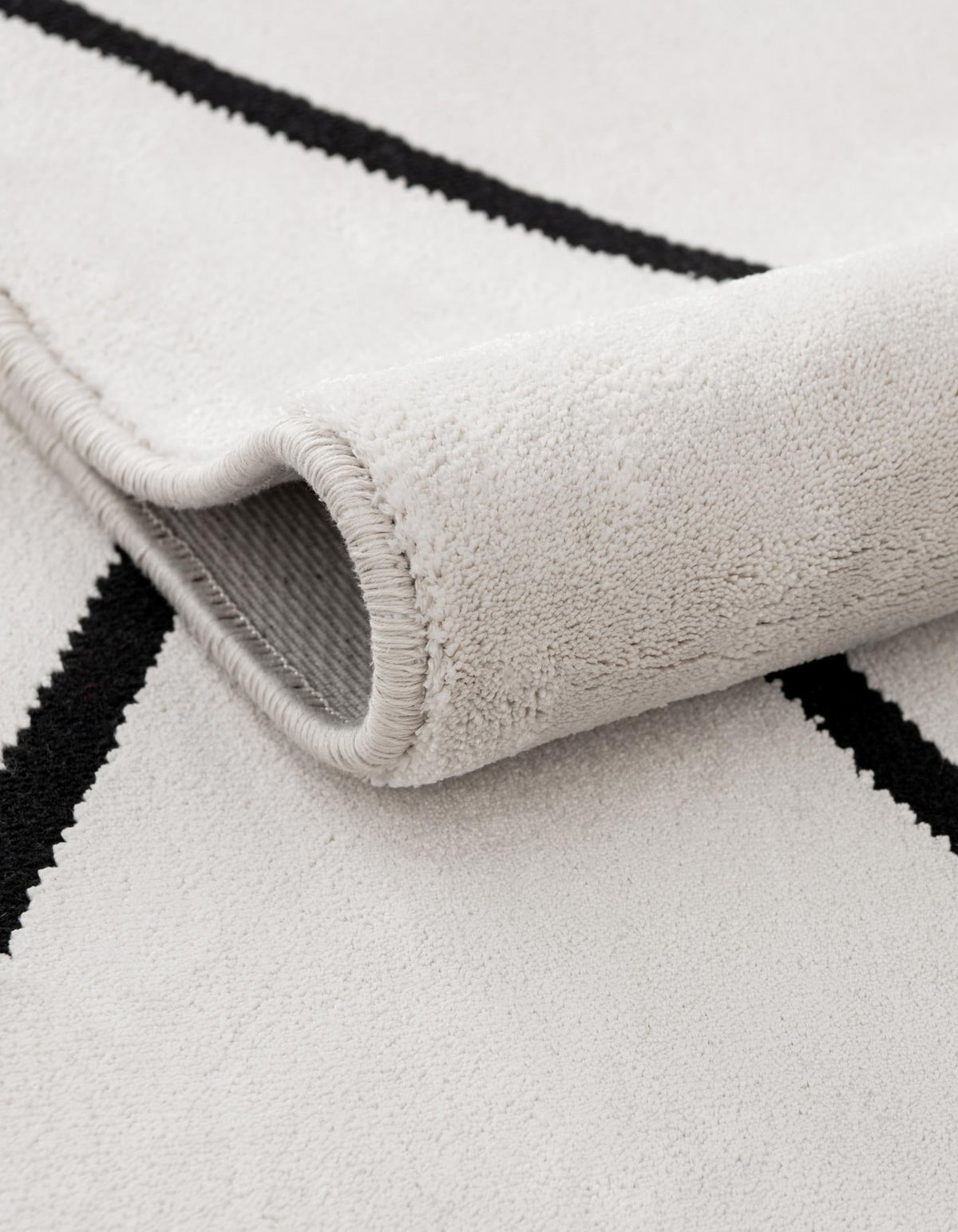 Roma Elegance Collection Area Rug -  Piazza Rectangle Black and White  lifestyle 6
