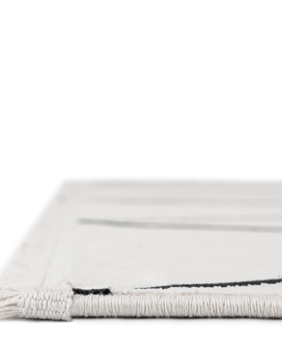 Roma Elegance Collection Area Rug -  Piazza Rectangle Black and White  lifestyle 7