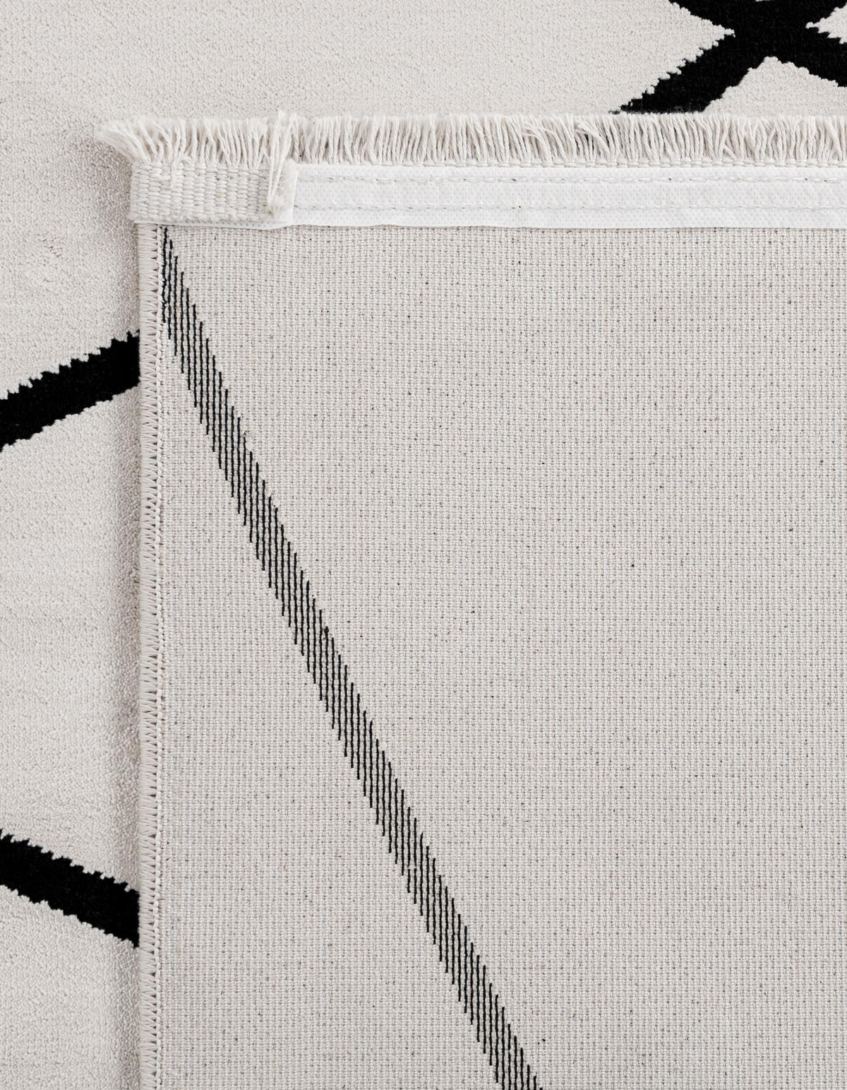 Roma Elegance Collection Area Rug -  Piazza Rectangle Black and White  lifestyle 9