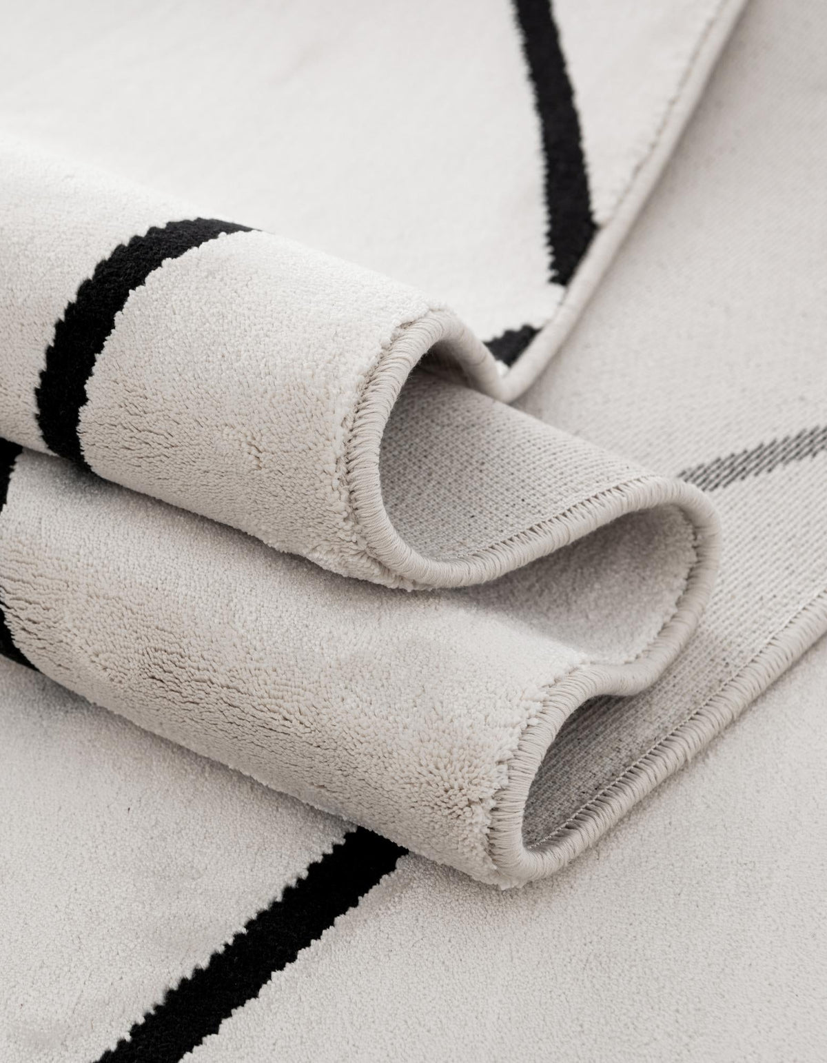 Roma Elegance Collection Area Rug -  Piazza Rectangle Black and White  lifestyle 13