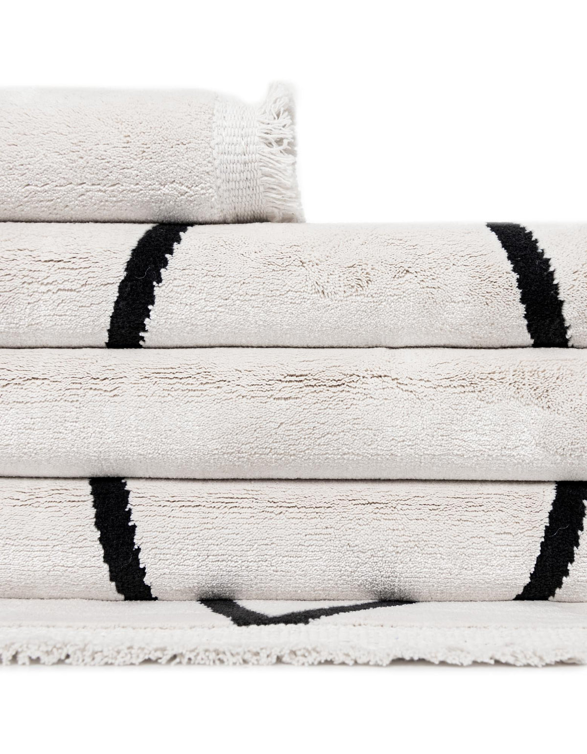Roma Elegance Collection Area Rug -  Piazza Rectangle Black and White  lifestyle 14