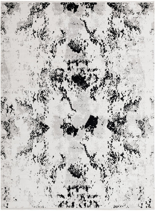 Roma Elegance Collection Area Rug -  Capitolino Rectangle Black and White Main