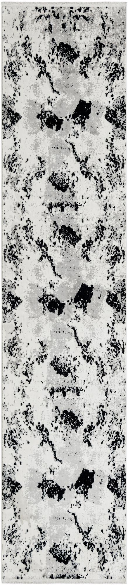 Roma Elegance Collection Area Rug -  Capitolino Runner Black and White  lifestyle 16