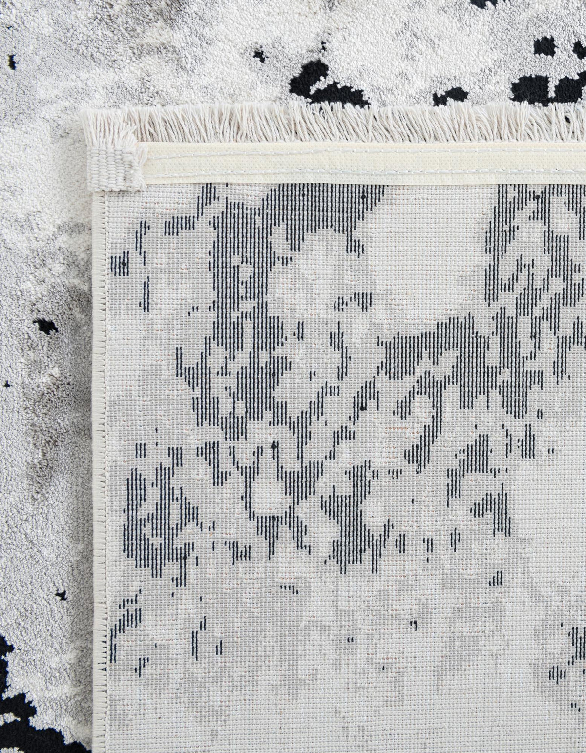 Roma Elegance Collection Area Rug -  Capitolino Rectangle Black and White  lifestyle 9