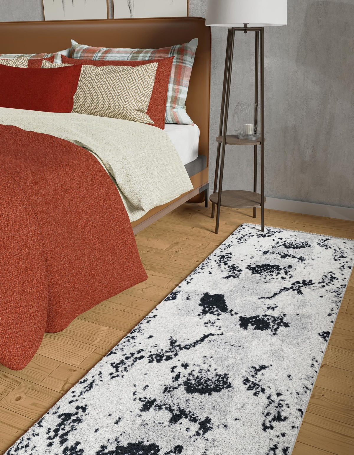 Roma Elegance Collection Area Rug -  Capitolino Runner Black and White  lifestyle 26