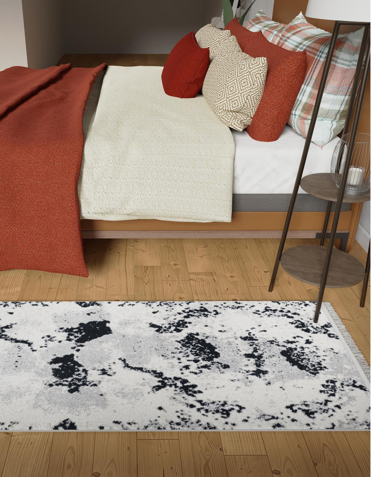 Roma Elegance Collection Area Rug -  Capitolino Runner Black and White  lifestyle 27