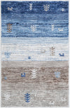 Zagros Shades Collection Area Rug -  Sisakht Rectangle Blue Gray  lifestyle 2