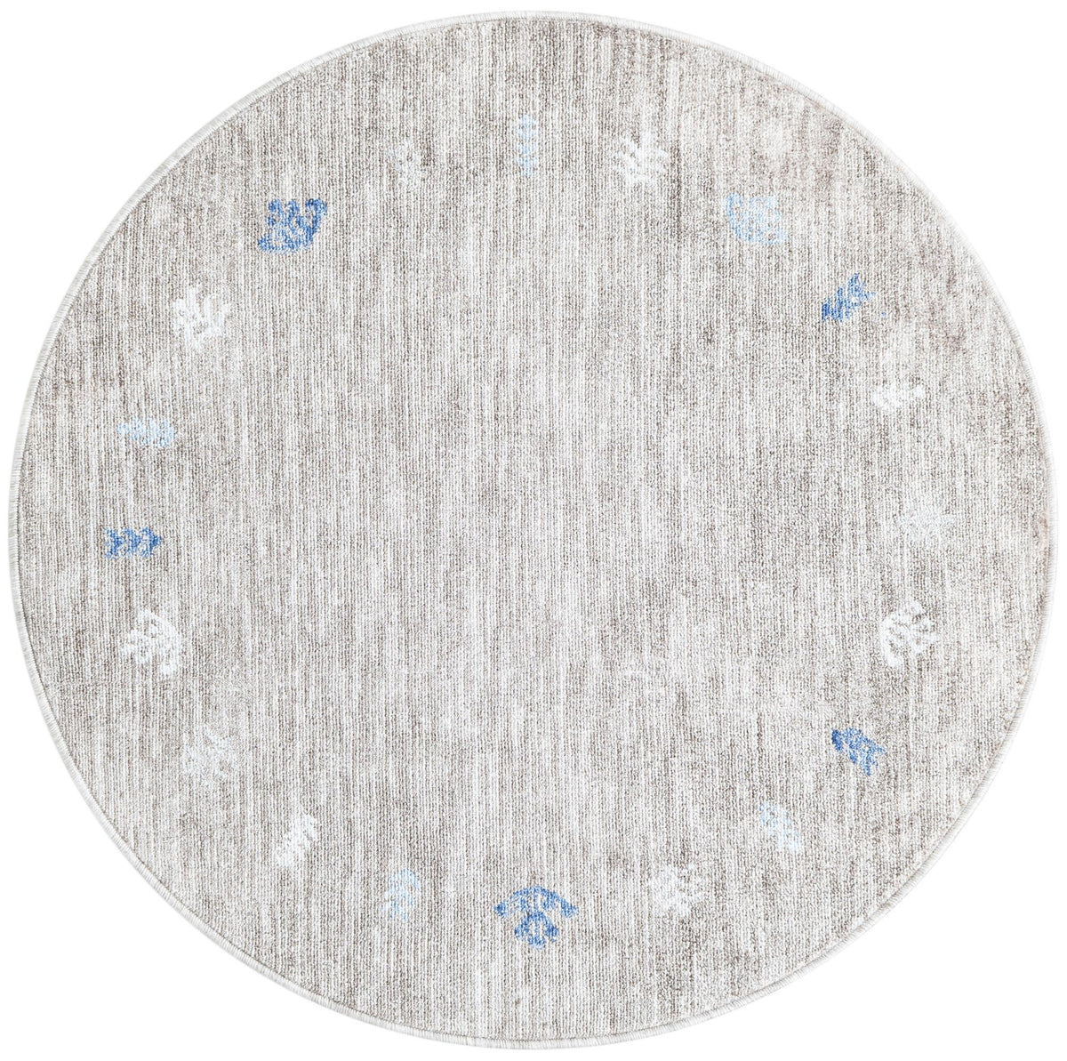 Zagros Shades Collection Area Rug -  Yasuj Round Gray Brown  lifestyle 30