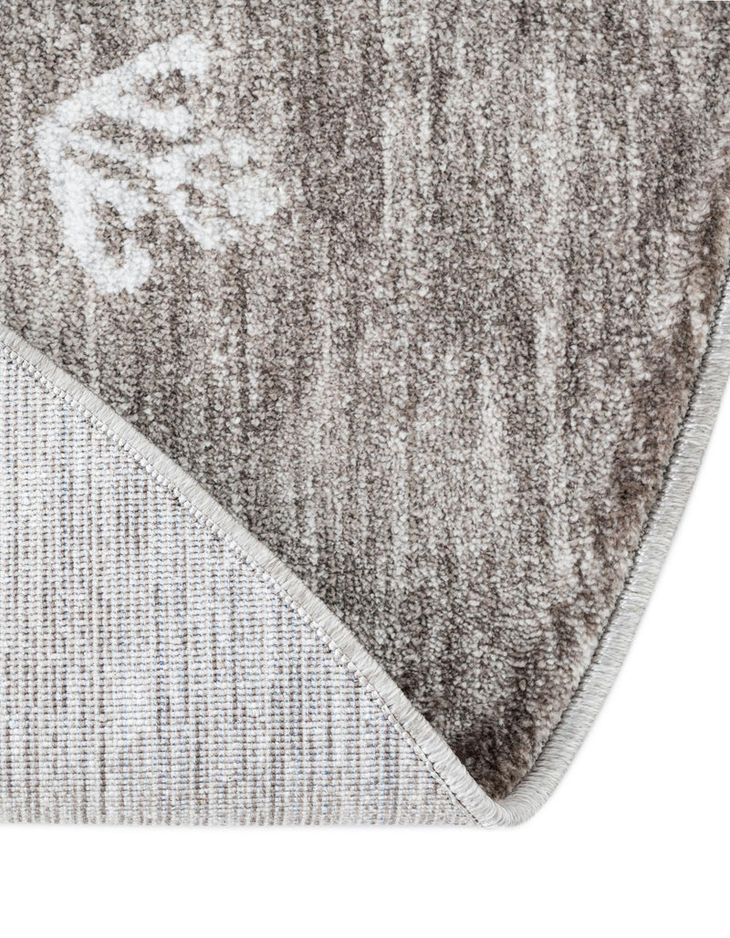 Zagros Shades Collection Area Rug -  Yasuj Round Gray Brown  lifestyle 59