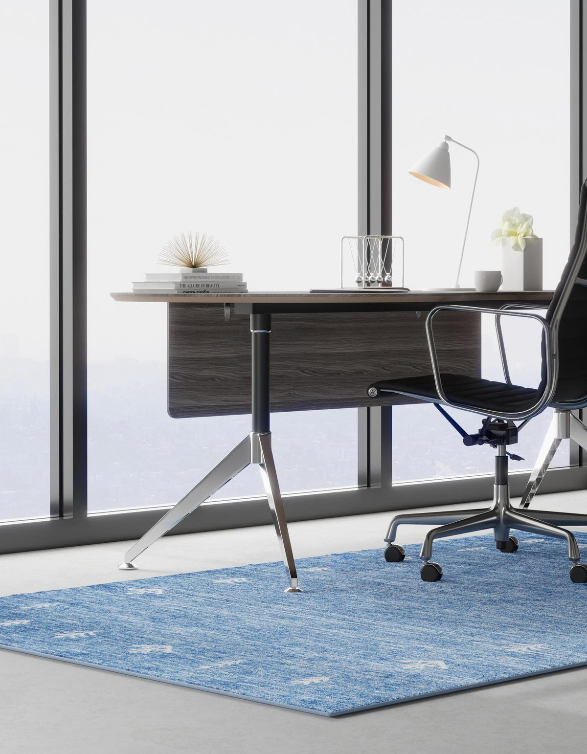 Zagros Shades Collection Area Rug -  Yasuj Rectangle Navy Blue  lifestyle 5