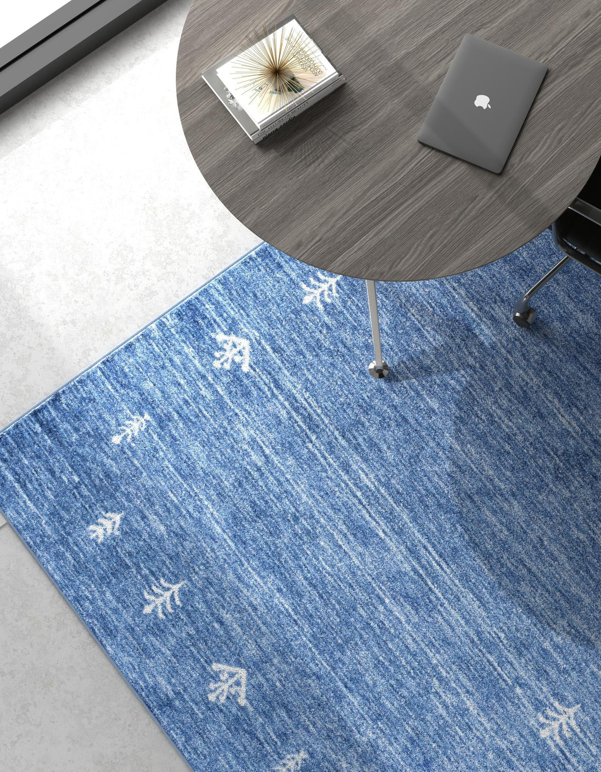Zagros Shades Collection Area Rug -  Yasuj Rectangle Navy Blue  lifestyle 7