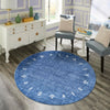 Zagros Shades Collection Area Rug -  Yasuj Round Navy Blue  lifestyle 53