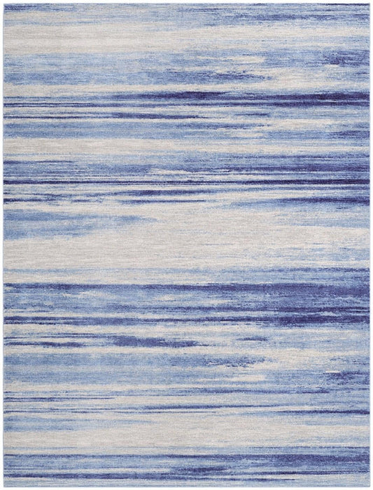 Zagros Shades Collection Area Rug -  Sepidan Rectangle Blue Ivory  lifestyle 2