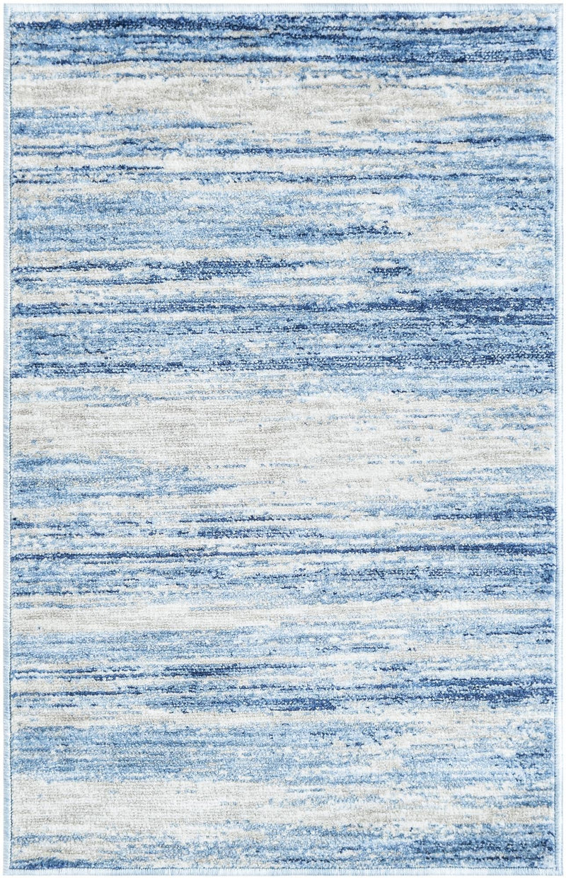 Zagros Shades Collection Area Rug -  Sepidan Rectangle Blue Ivory Main