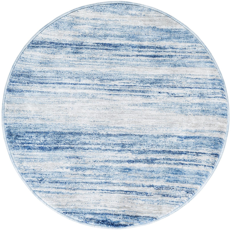 Zagros Shades Collection Area Rug -  Sepidan Round Blue Ivory  lifestyle 16