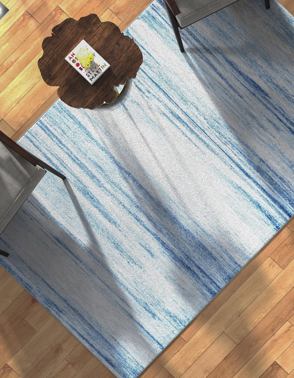Zagros Shades Collection Area Rug -  Sepidan Rectangle Blue Ivory  lifestyle 4