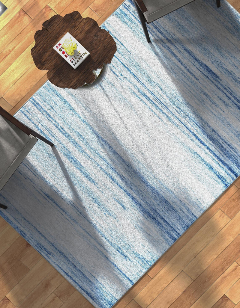 Zagros Shades Collection Area Rug -  Sepidan Rectangle Blue Ivory  lifestyle 4