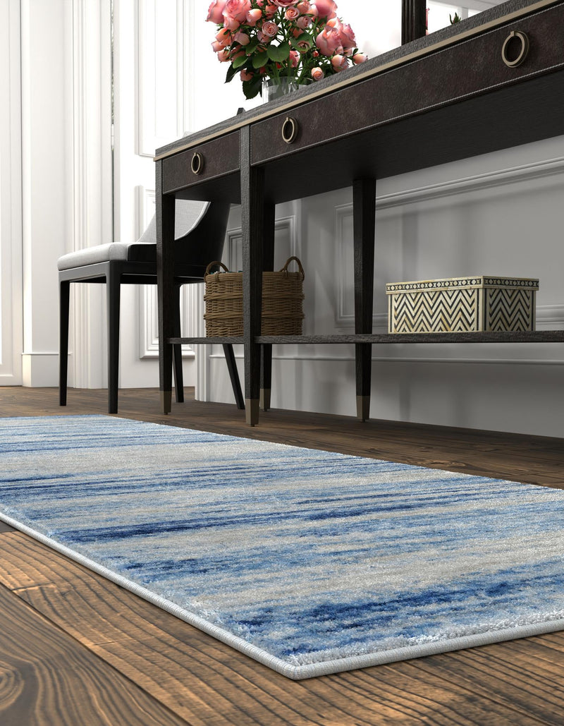 Zagros Shades Collection Area Rug -  Sepidan Runner Blue Ivory  lifestyle 21