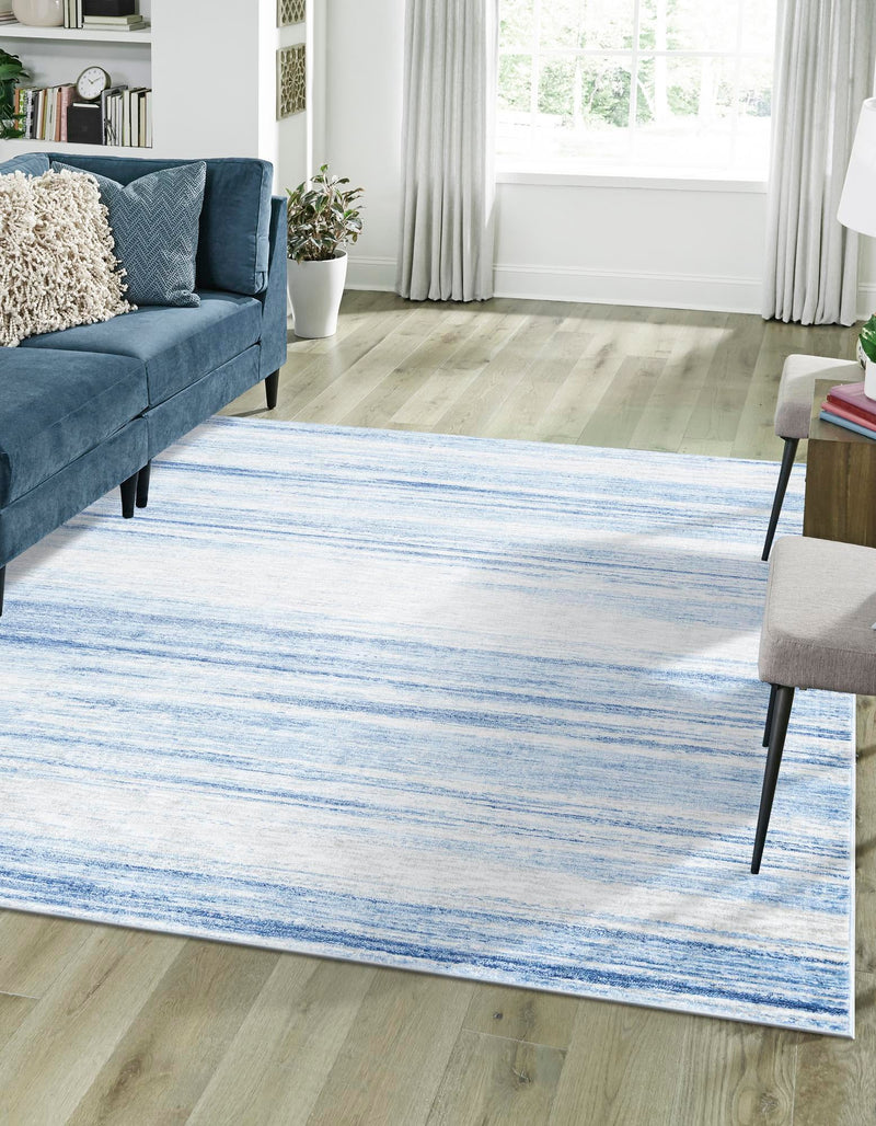 Zagros Shades Collection Area Rug -  Sepidan Square Blue Ivory  lifestyle 20